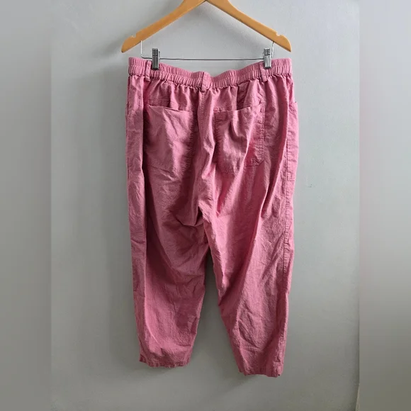 Lintico Lightweight Raspberry Pink Linen Pants XXL - Picture 4 of 8